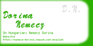 dorina nemecz business card